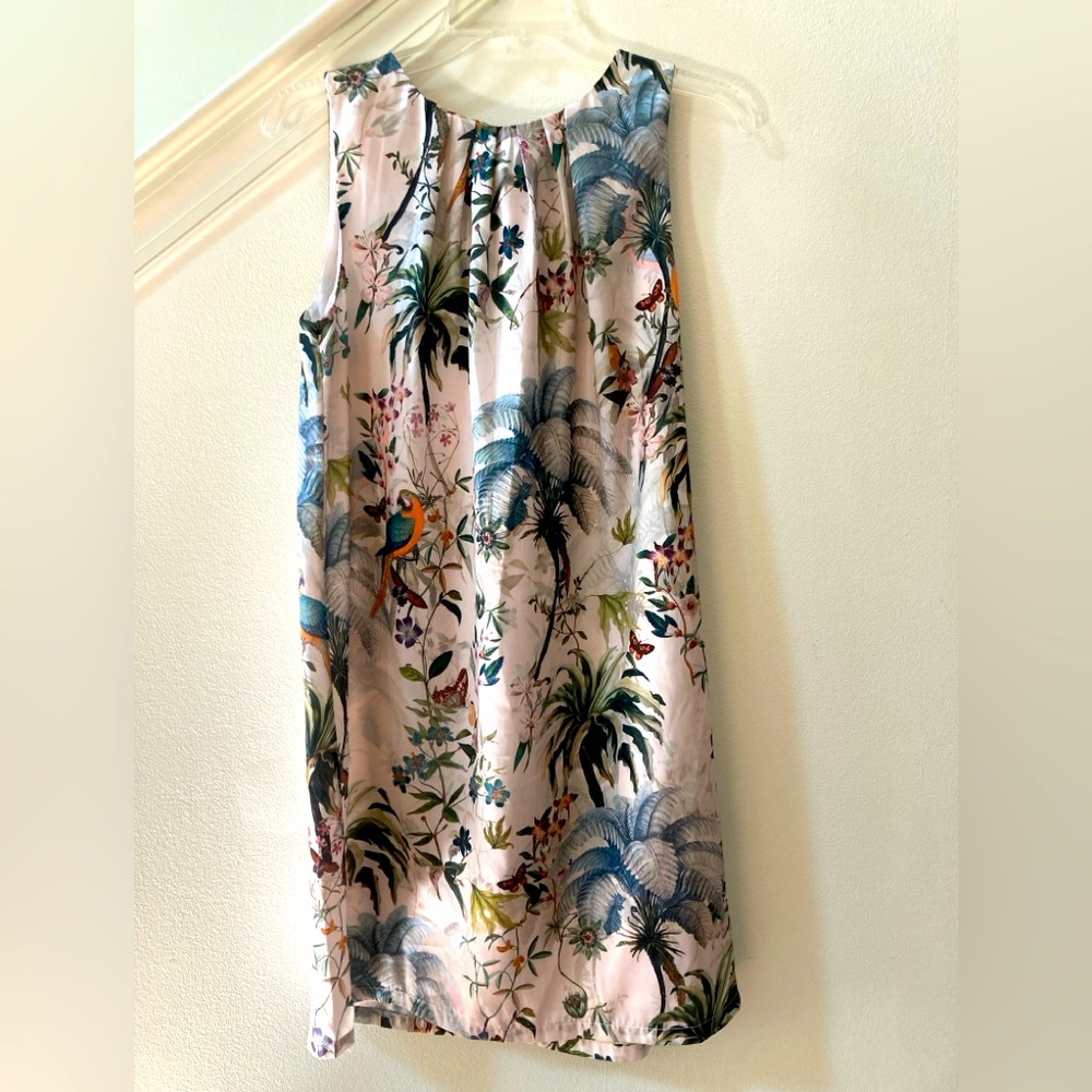 Summer Dress Sleeveless Tropical Print Size 6